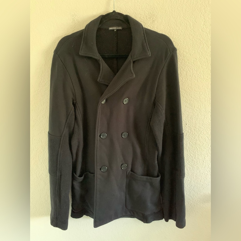 James Perse Double Breasted Pea Coat Jacket Blazer Black Women’s Size 1 (US S)